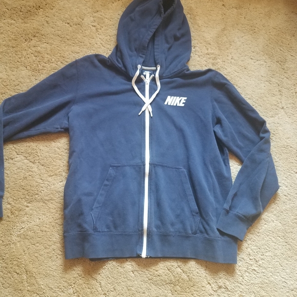 womens navy blue zip up sweatshirt